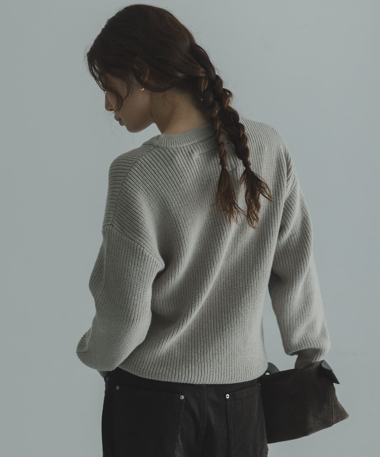 Sonny Label 「ハリスツイードモチーフ付きニット」|ニット・セーター|