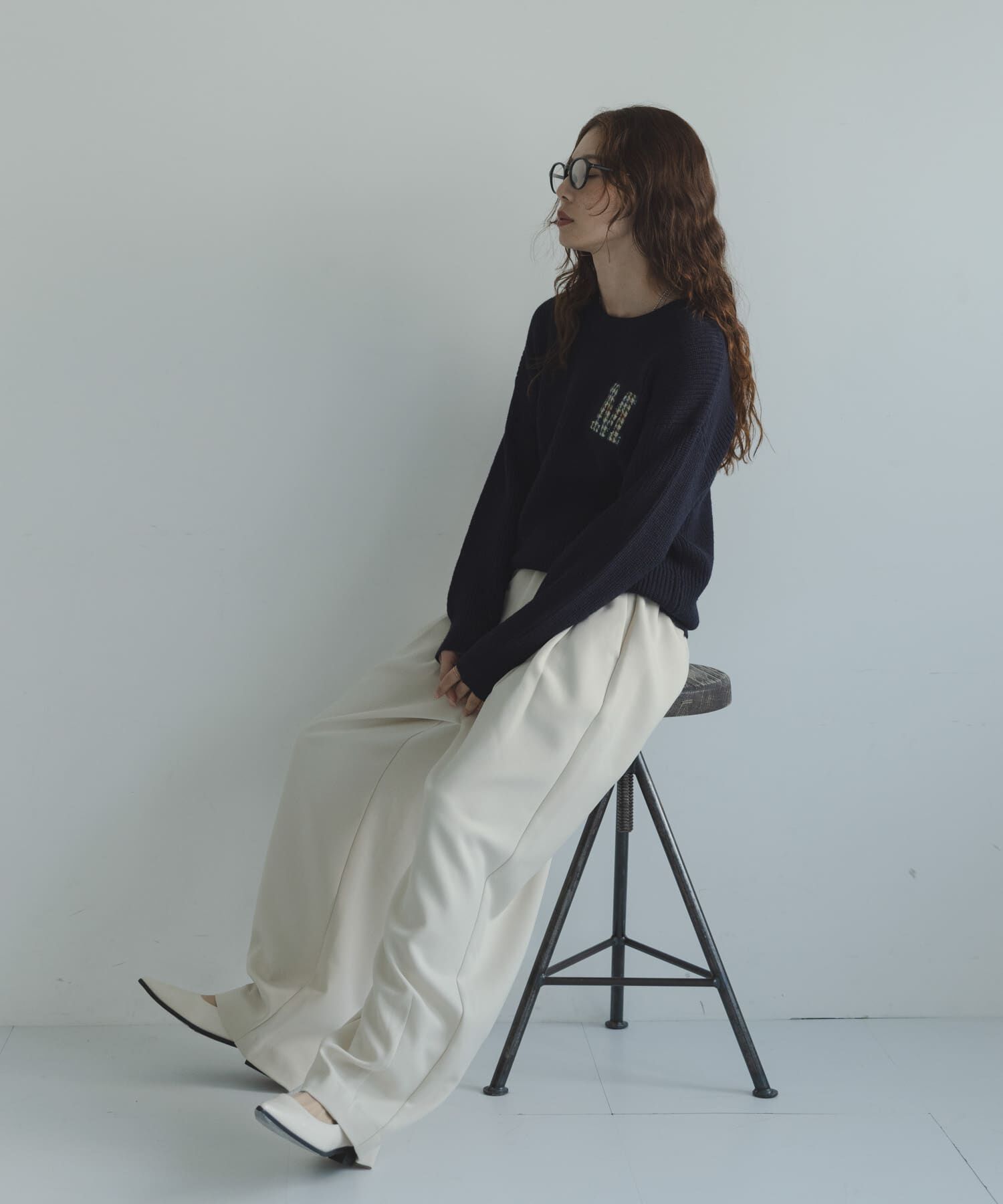 Sonny Label 「ハリスツイードモチーフ付きニット」|ニット・セーター|