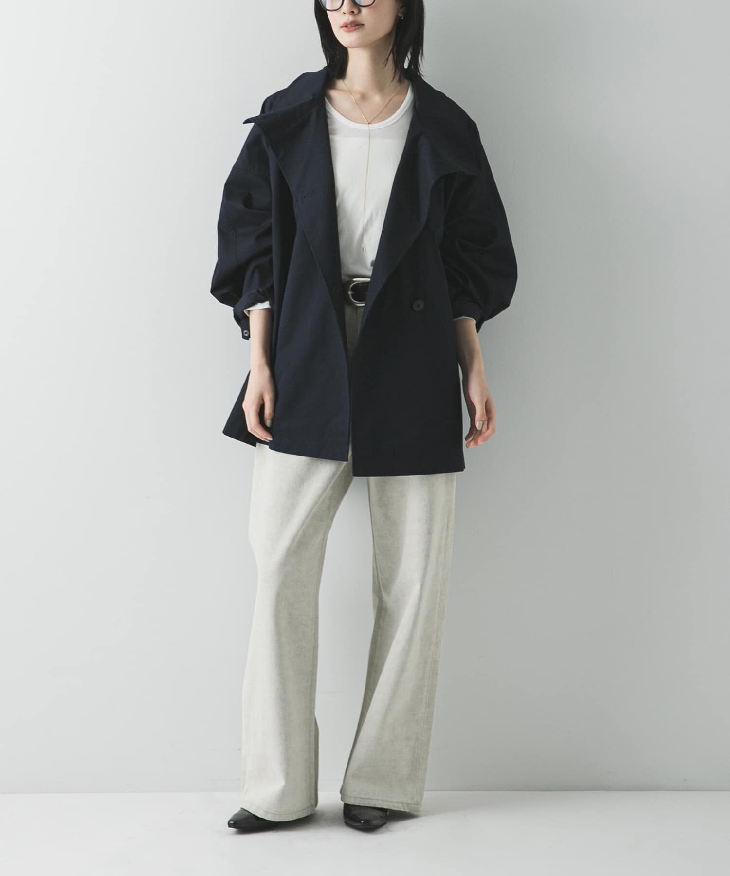 URBAN RESEARCH「スタンドカラーミドル丈トレンチコート」|トレンチコート|