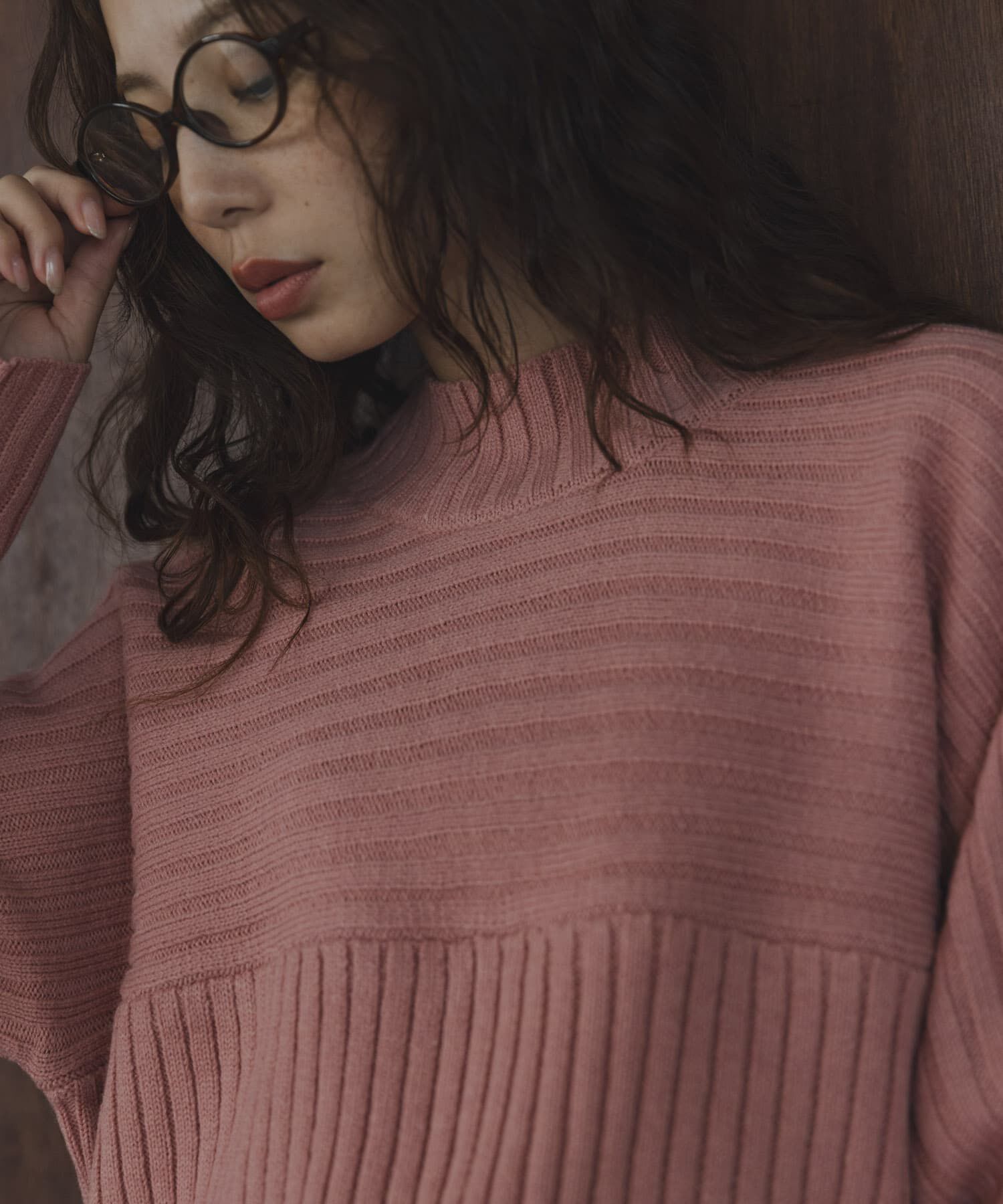 Sonny Label 「ワイドリブ切替えニット」|ニット・セーター|