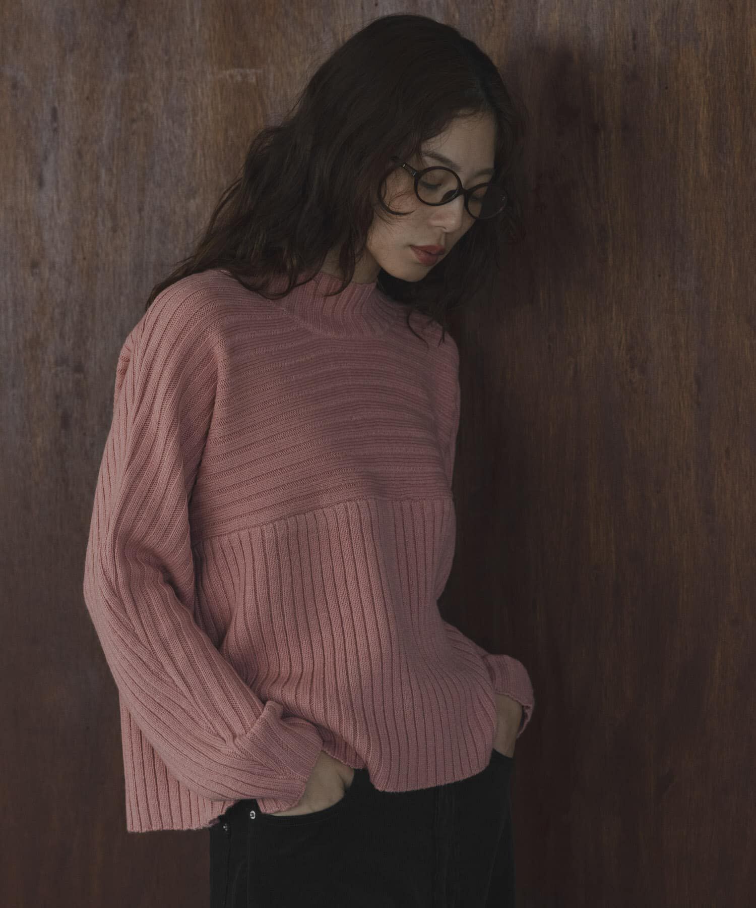 Sonny Label 「ワイドリブ切替えニット」|ニット・セーター|