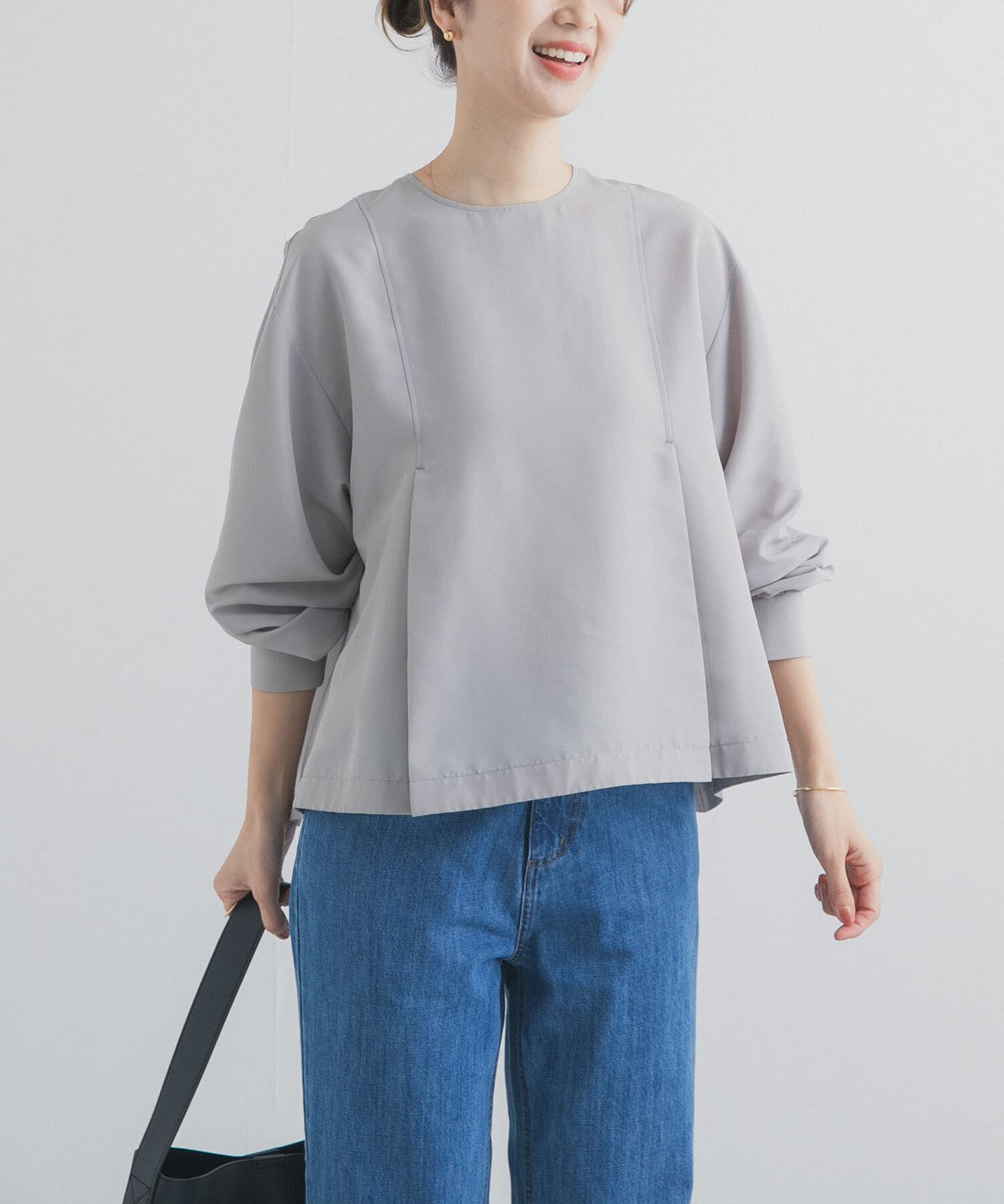 URBAN RESEARCH DOORS「タックフレアペプラムブラウス」|シャツ・ブラウス|