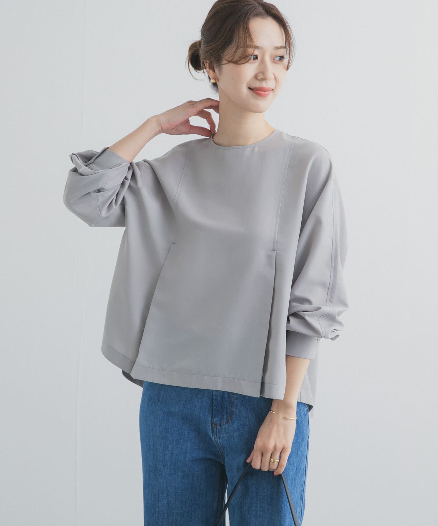 URBAN RESEARCH DOORS「タックフレアペプラムブラウス」|シャツ・ブラウス|