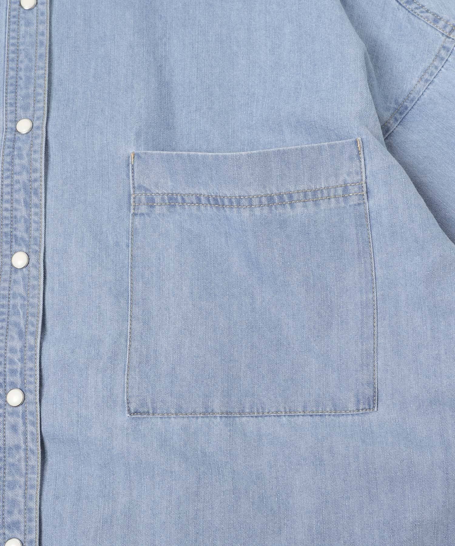 URBAN RESEARCH DOORS「デニムバンドカラーシャツ」|シャツ・ブラウス|