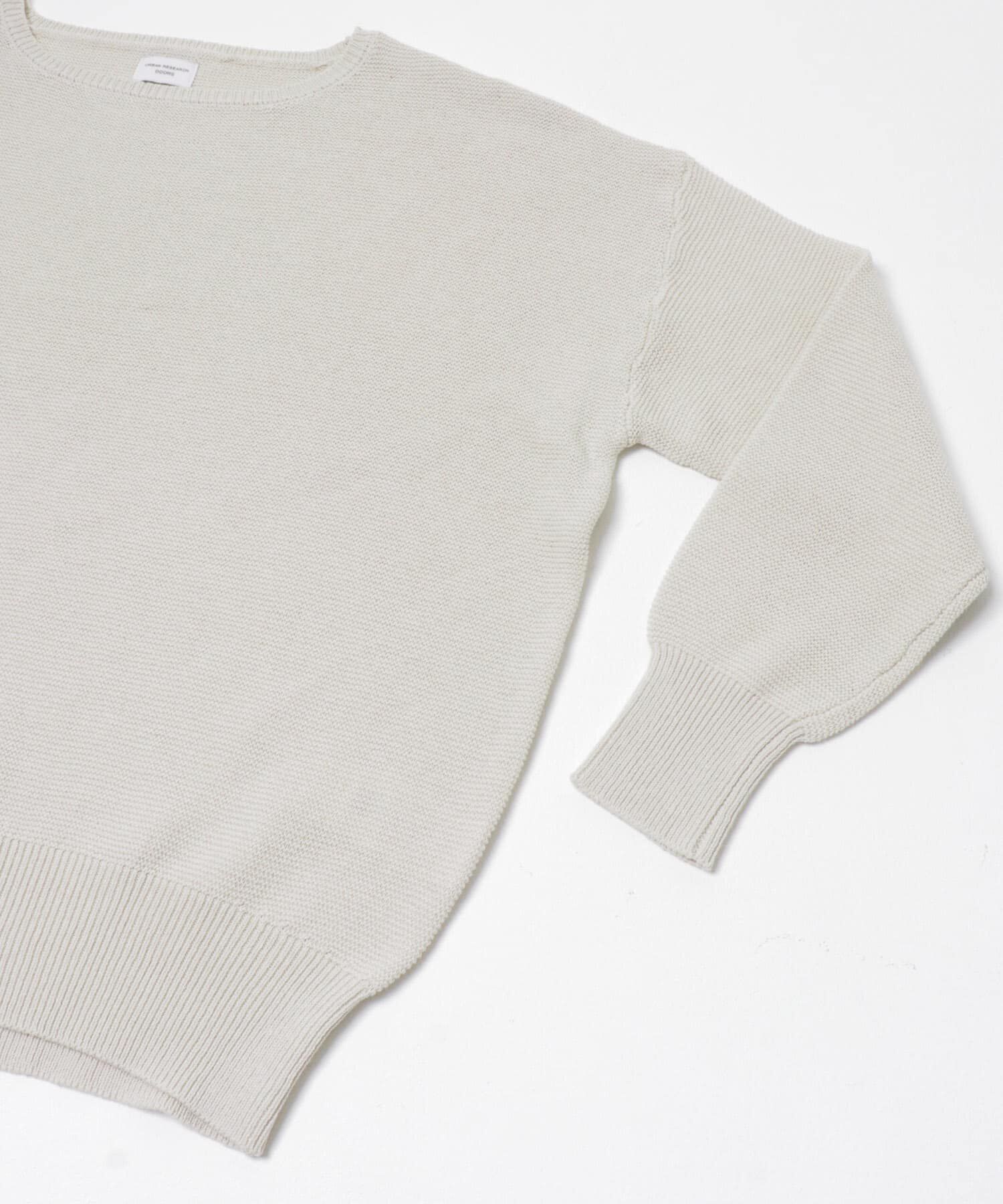URBAN RESEARCH DOORS「コットンボートネックガーターKNIT」|ニット・セーター|