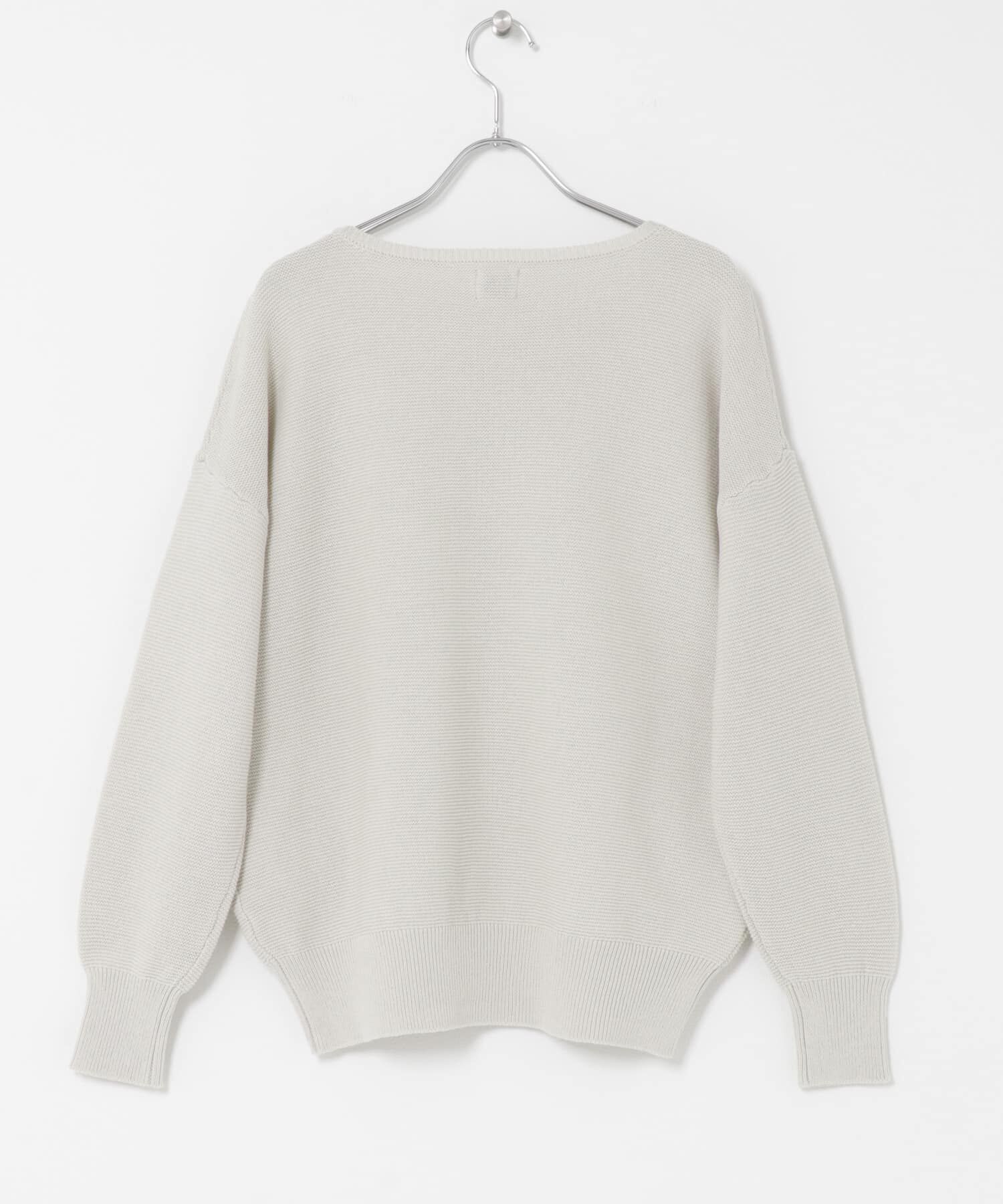 URBAN RESEARCH DOORS「コットンボートネックガーターKNIT」|ニット・セーター|