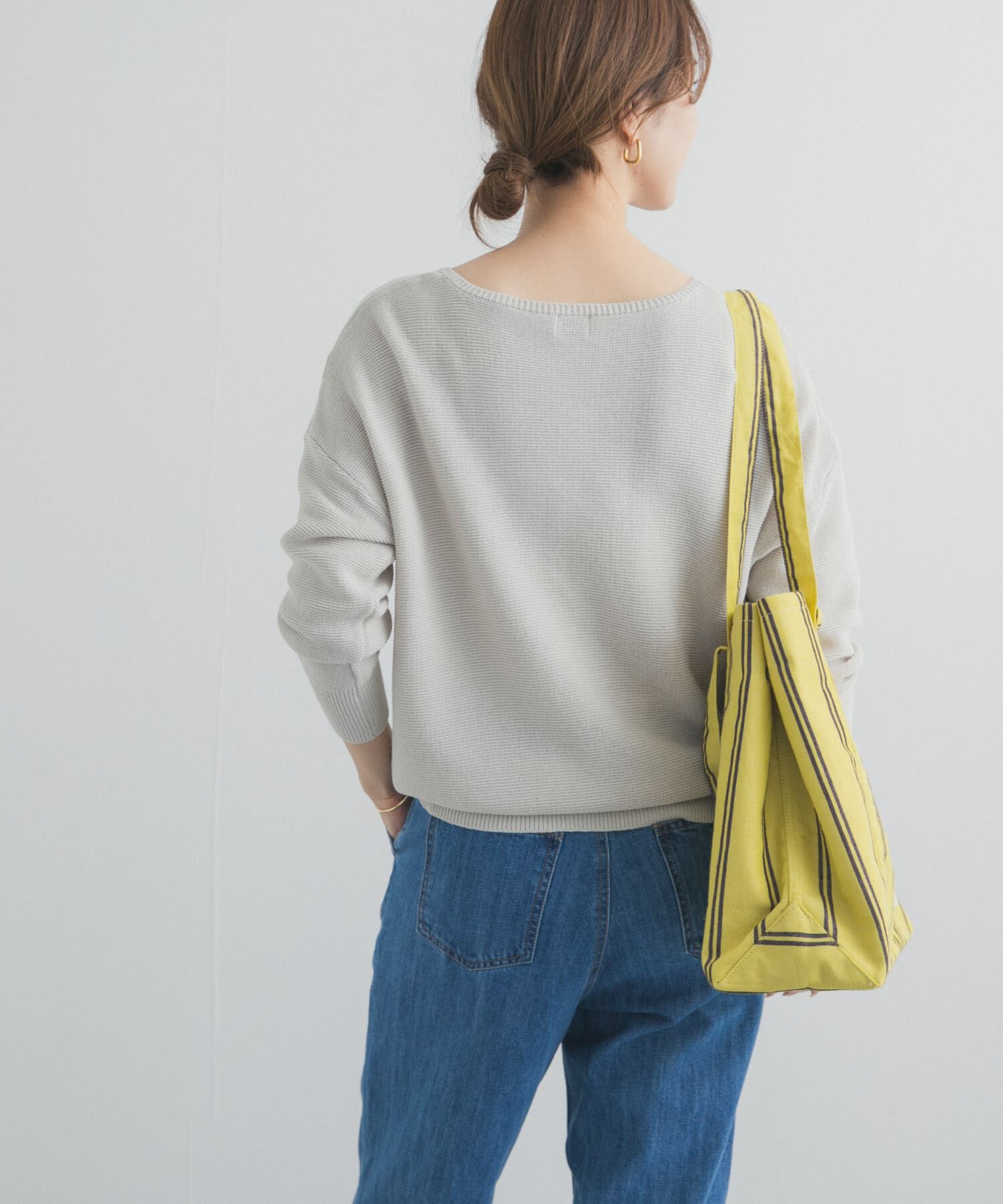 URBAN RESEARCH DOORS「コットンボートネックガーターKNIT」|ニット・セーター|