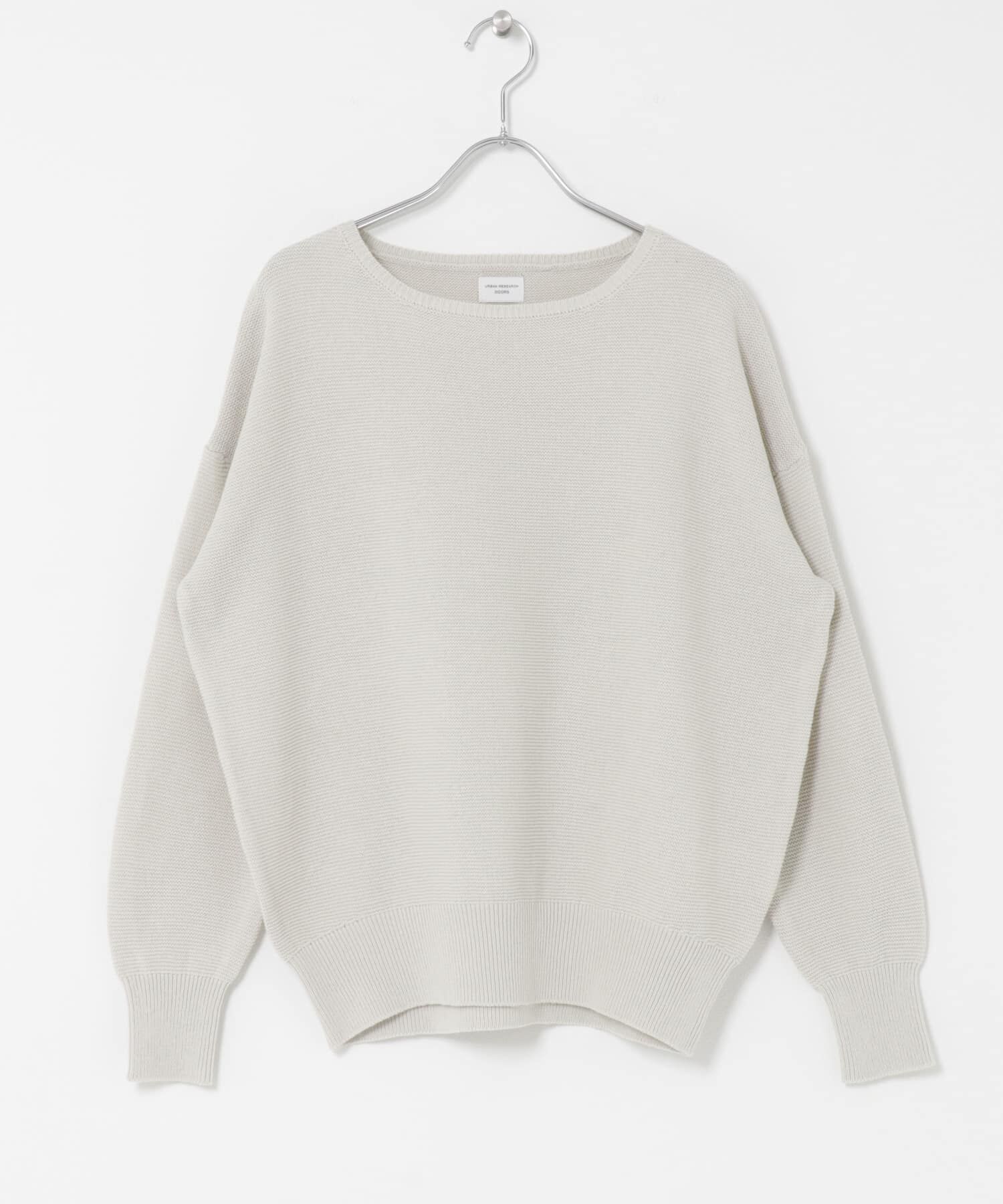URBAN RESEARCH DOORS「コットンボートネックガーターKNIT」|ニット・セーター|