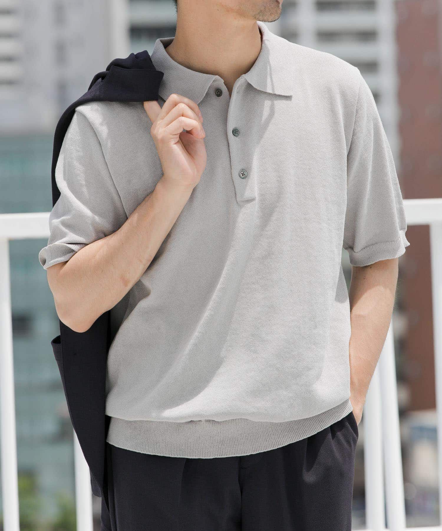 URBAN RESEARCH ROSSO「『UR TECH』AIRDRY半袖ニットポロ」|ポロシャツ|