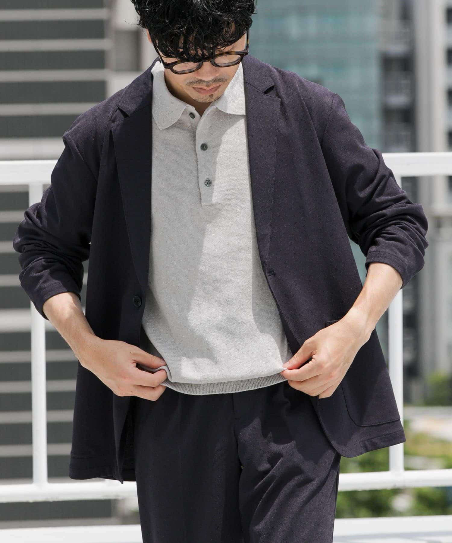 URBAN RESEARCH ROSSO「『UR TECH』AIRDRY半袖ニットポロ」|ポロシャツ|