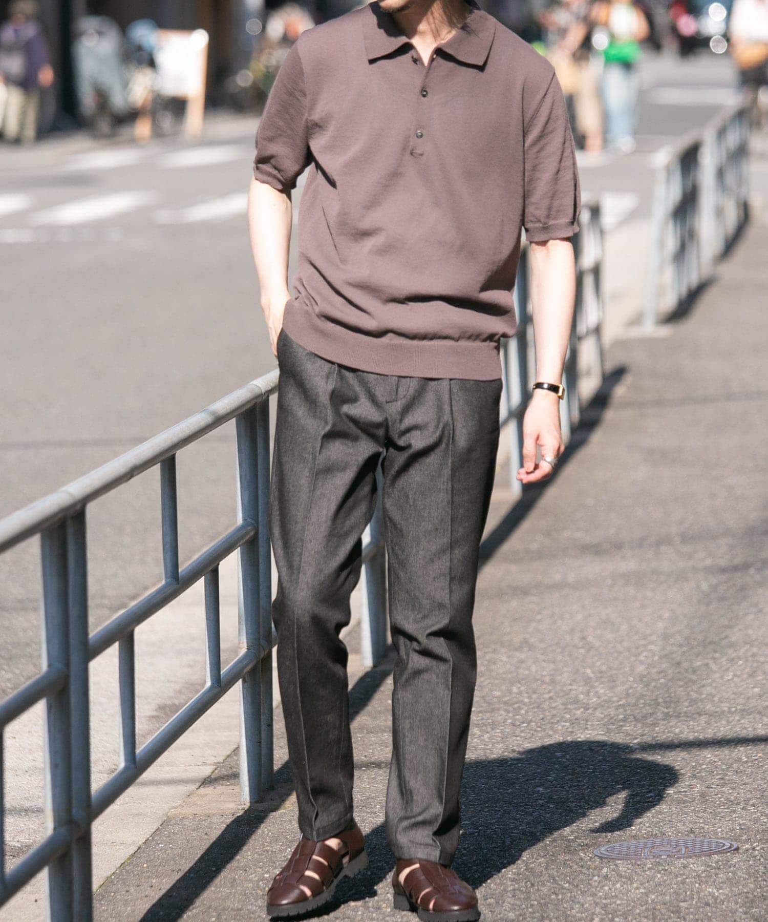 URBAN RESEARCH ROSSO「『UR TECH』AIRDRY半袖ニットポロ」|ポロシャツ|