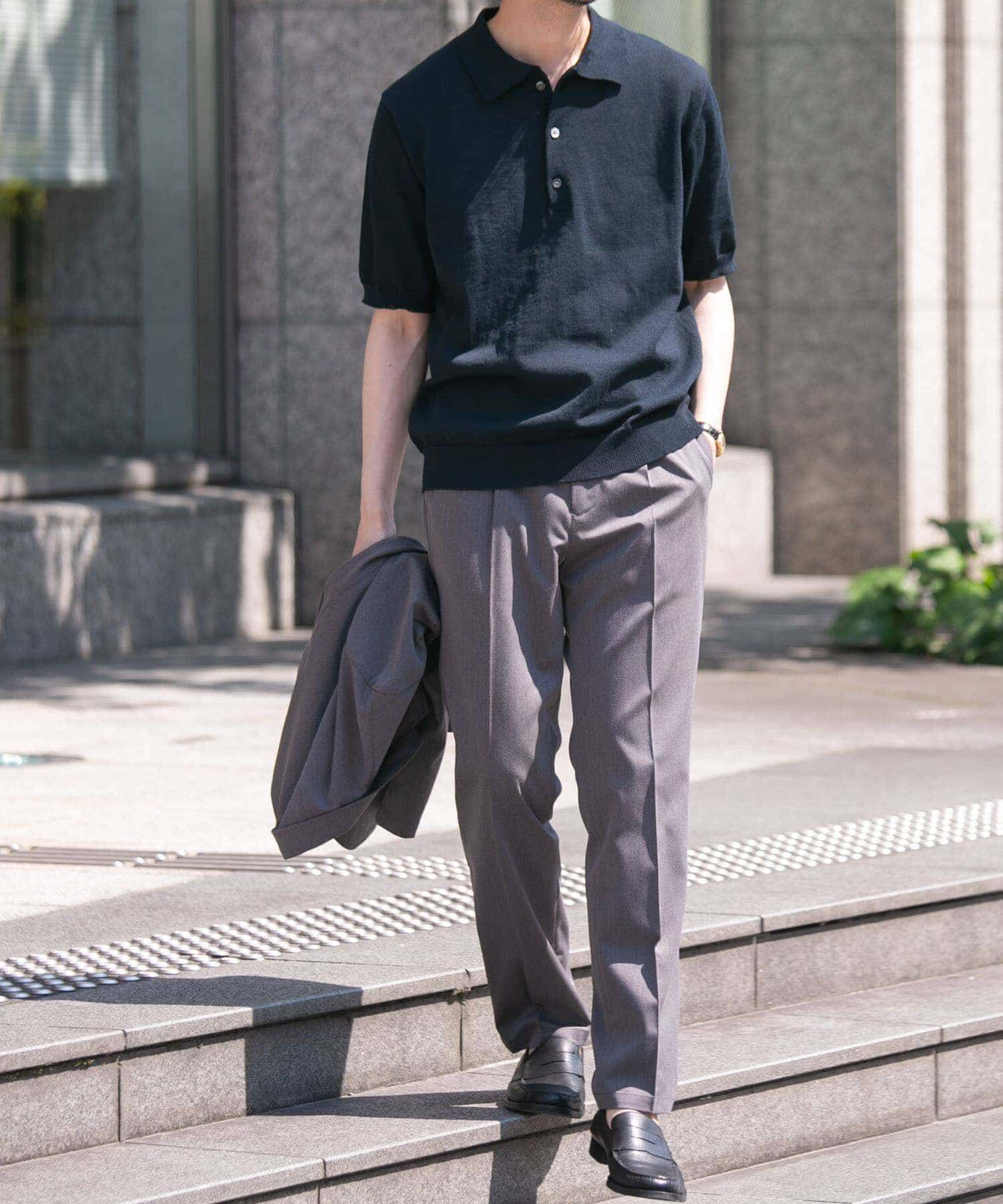URBAN RESEARCH ROSSO「『UR TECH』AIRDRY半袖ニットポロ」|ポロシャツ|