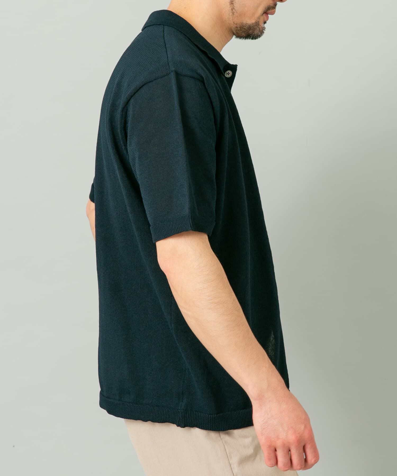 URBAN RESEARCH ROSSO「『UR TECH』AIRDRY半袖ポロカーディガン」|カーディガン|