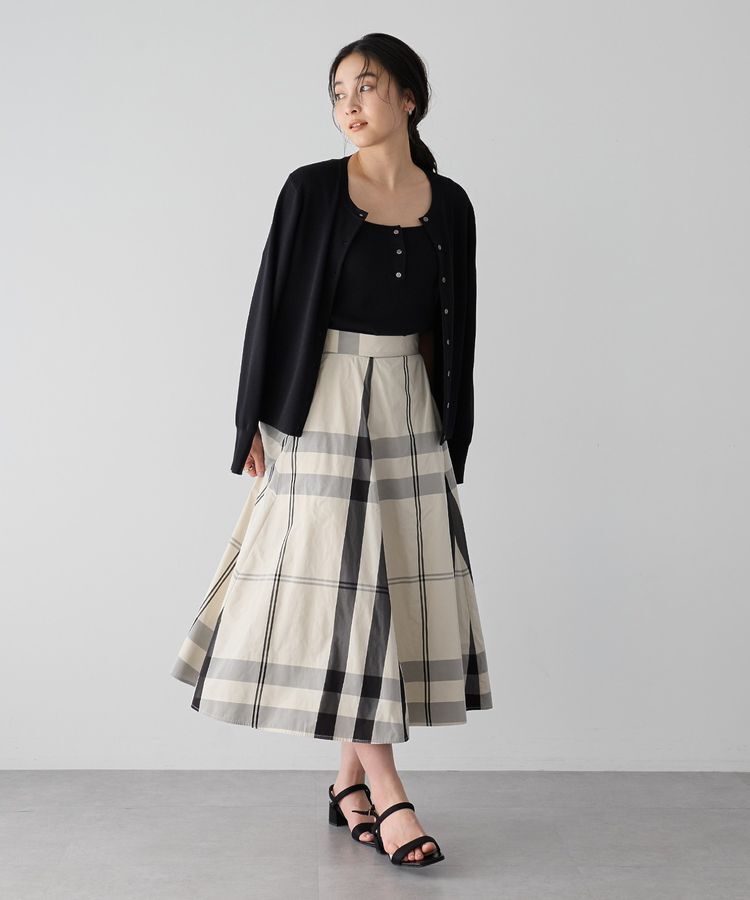 YECCA VECCA「【撥水】メモリーフレアスカート」|フレア|