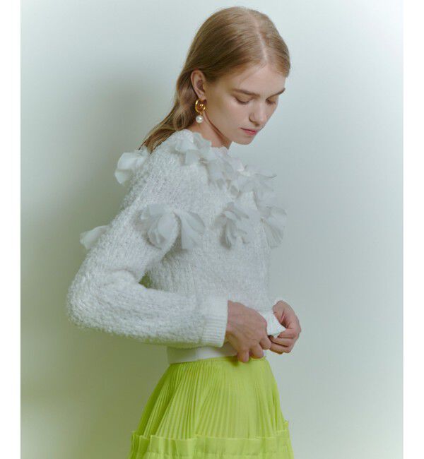 LOULOU WILLOUGHBY「【LOULOU WILLOUGHBY】ペタルパピヨンカーディガン」|カーディガン|