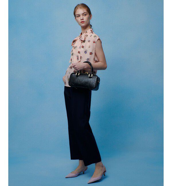 LOULOU WILLOUGHBY「WEB 一部店舗限定【LOULOU WILLOUGHBY】レタープリントリボンブラウス」|シャツ・ブラウス|