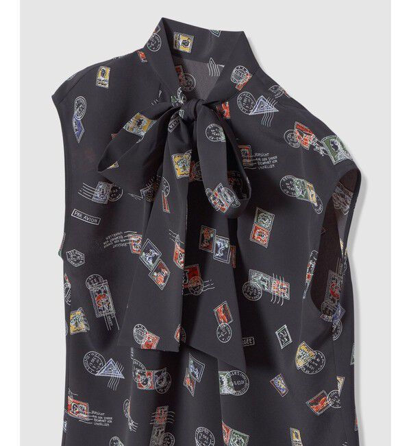 LOULOU WILLOUGHBY「WEB 一部店舗限定【LOULOU WILLOUGHBY】レタープリントリボンブラウス」|シャツ・ブラウス|