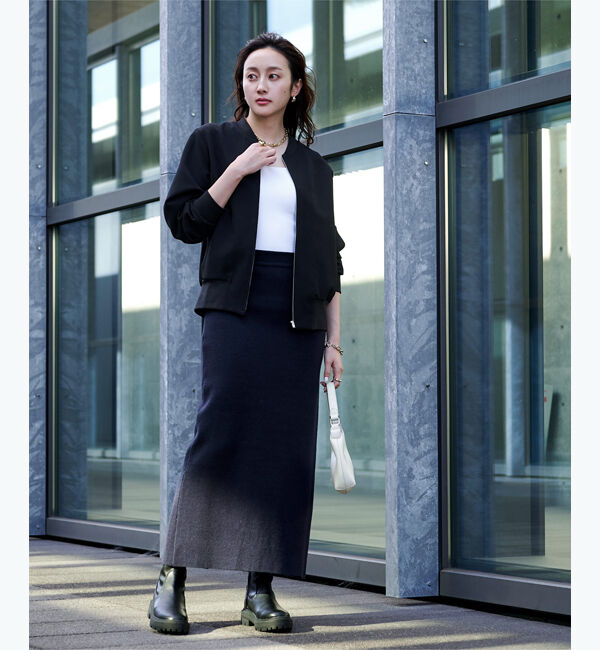 ur's「ミラノリブスリットニットスカート」|スカート|