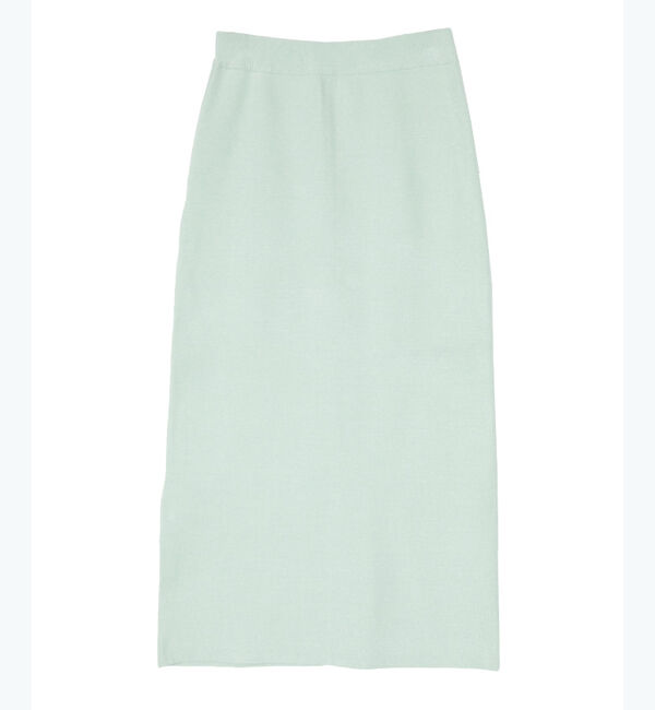 ur's「ミラノリブスリットニットスカート」|スカート|ライトグリーン