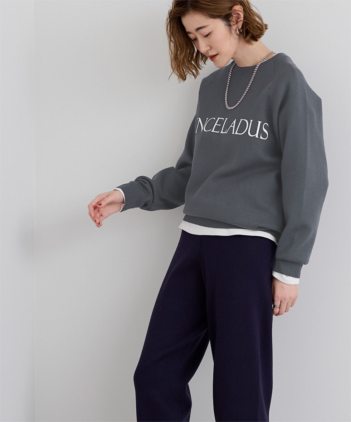 ur's「スウェットライクロゴニット」|ニット・セーター|