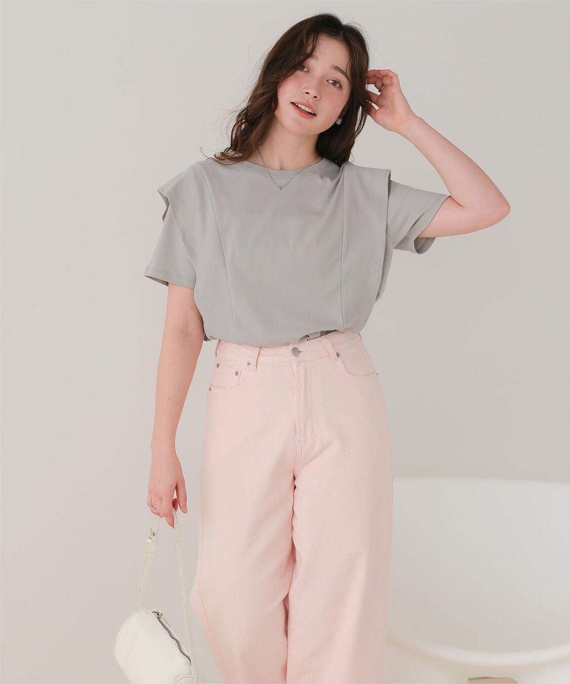 titivate「汗染み防止ラッフルスリーブTシャツ」|Tシャツ・カットソー|