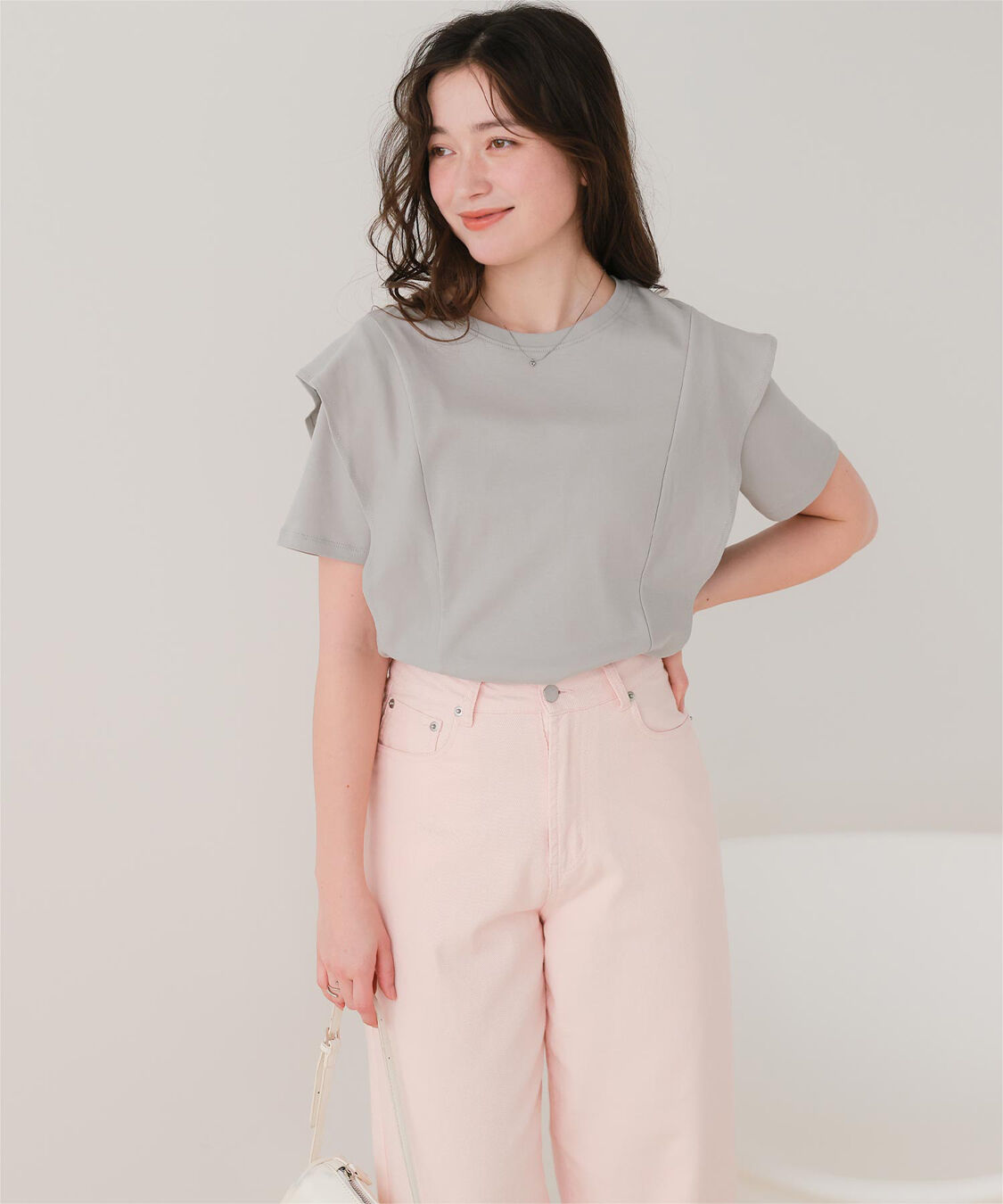 titivate「汗染み防止ラッフルスリーブTシャツ」|Tシャツ・カットソー|