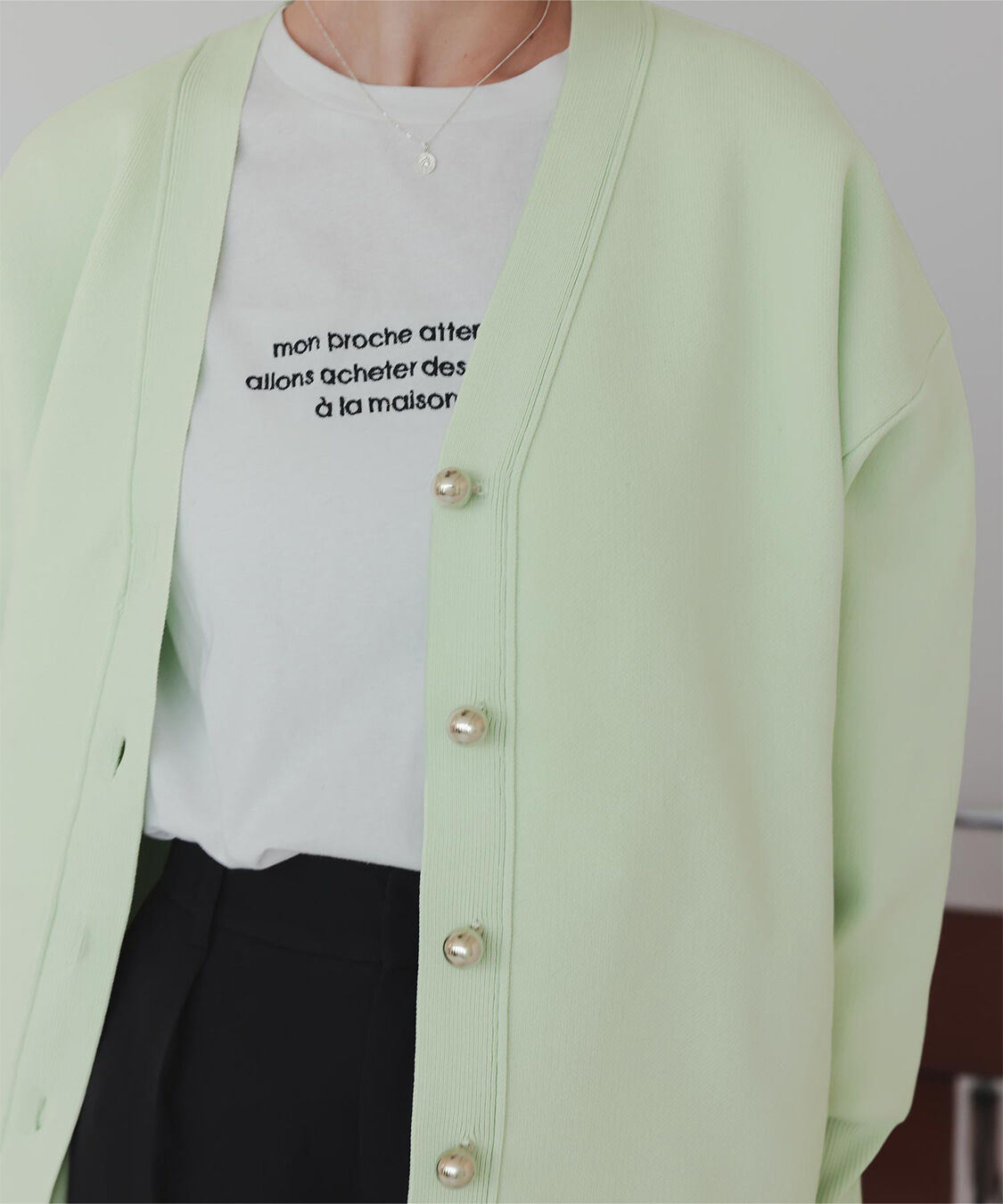 titivate「釦デザインニットカーディガン」|ニット・セーター|