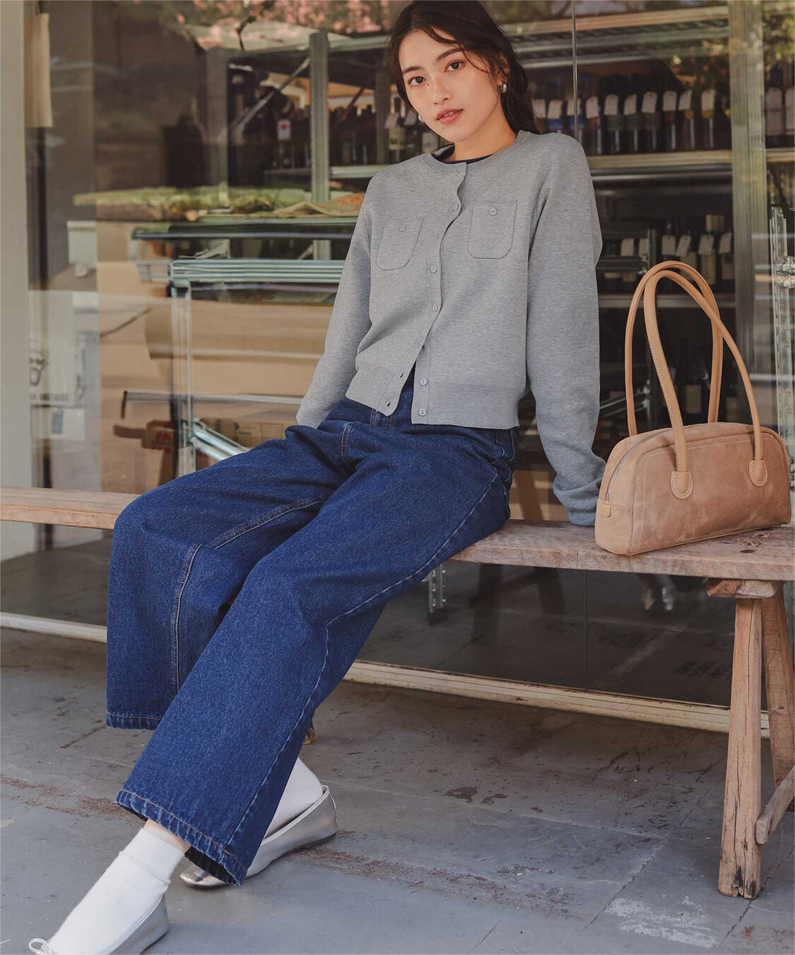 titivate「胸ポケットニットカーディガン」|ニット・セーター|