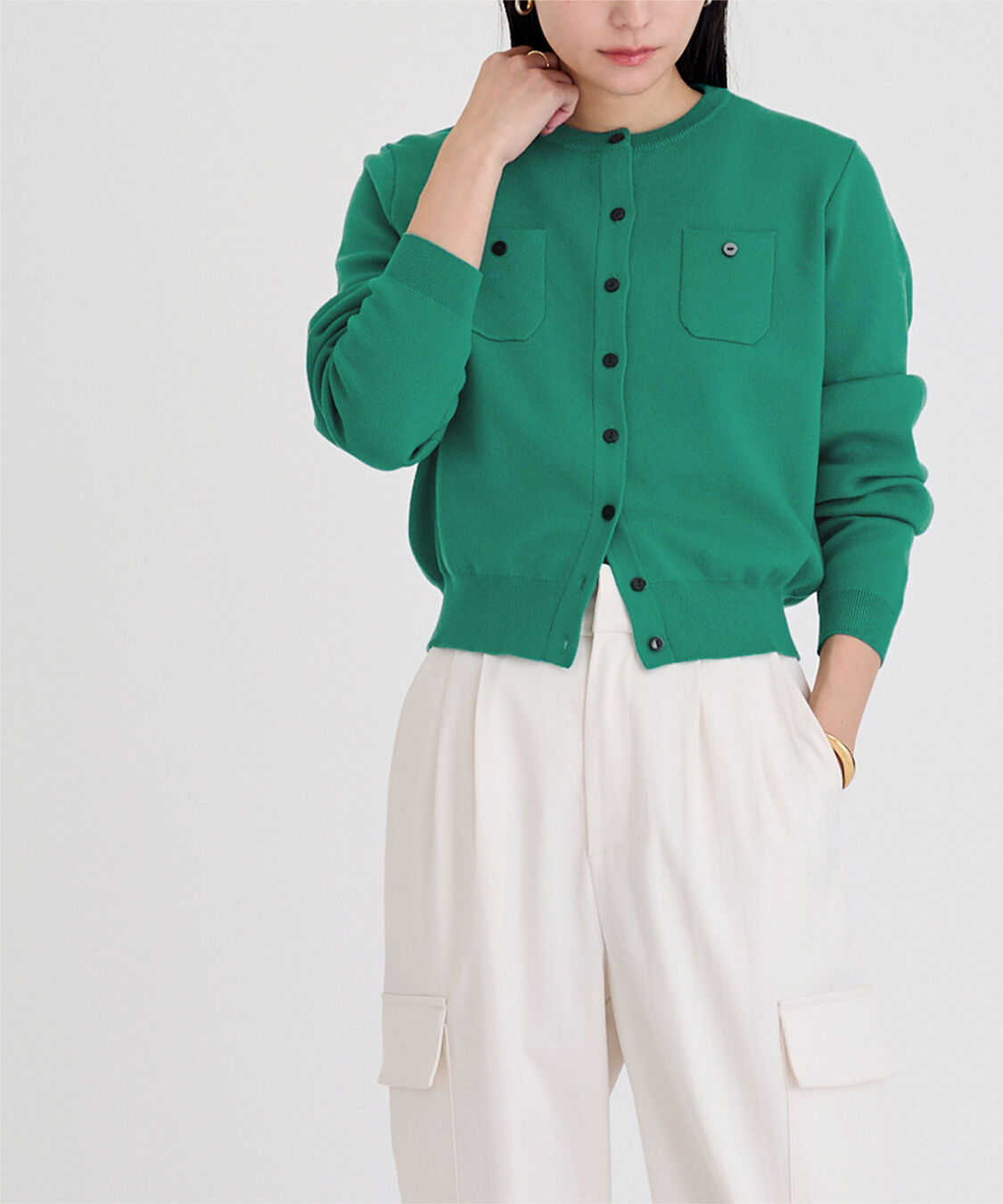 ur's「胸ポケットニットカーディガン」|ニット・セーター|