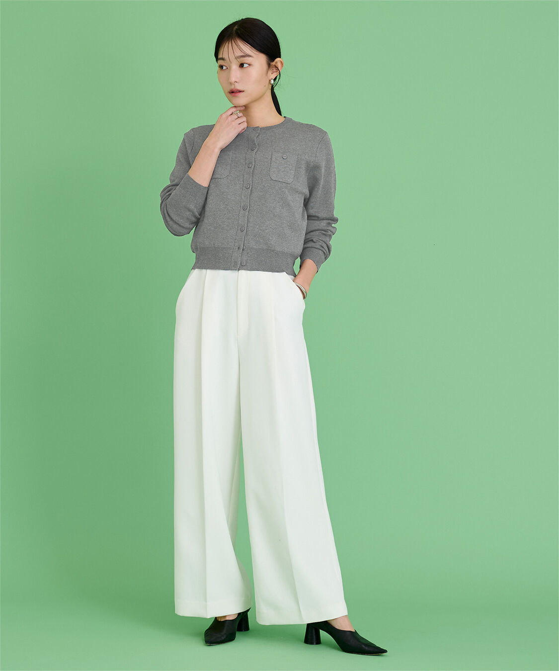 ur's「胸ポケットニットカーディガン」|ニット・セーター|