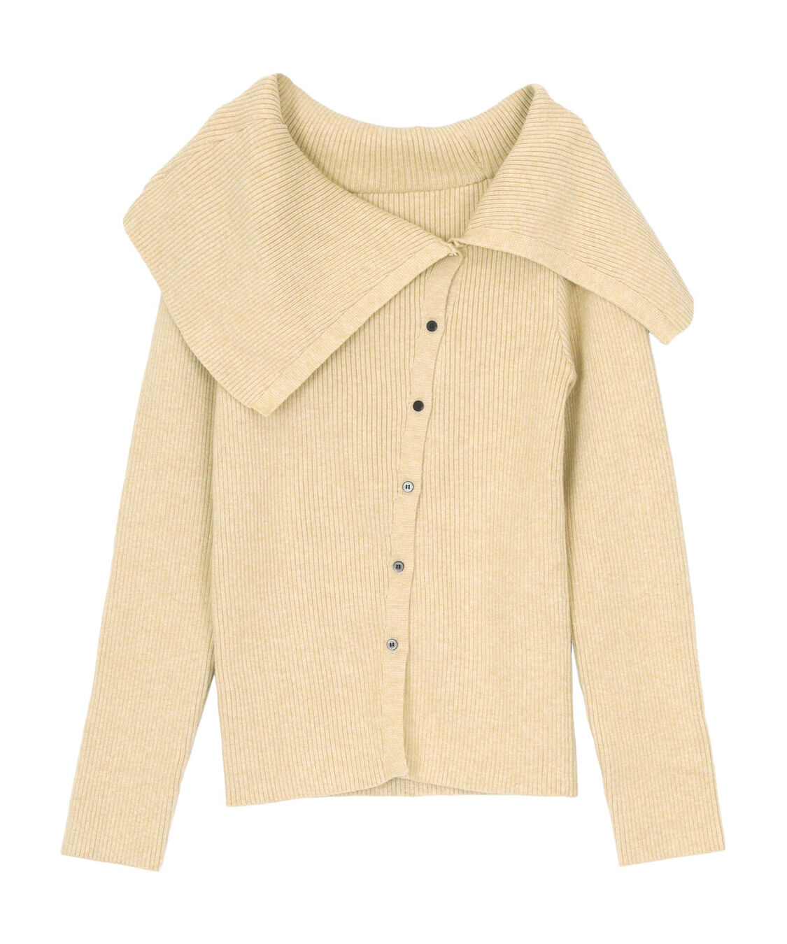 titivate「アシンメトリーオフショルダーニットトップス」|ニット・セーター|