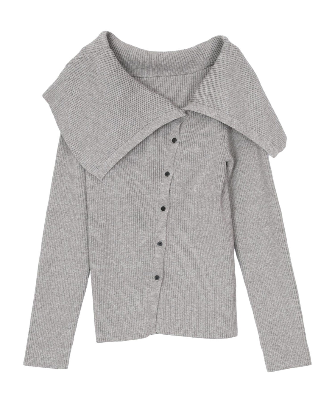 titivate「アシンメトリーオフショルダーニットトップス」|ニット・セーター|