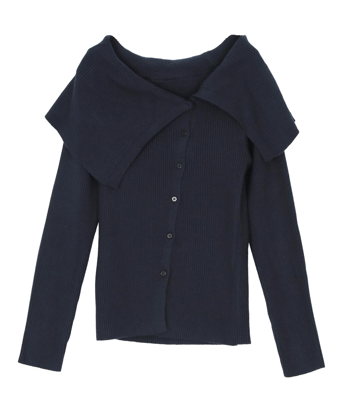 titivate「アシンメトリーオフショルダーニットトップス」|ニット・セーター|