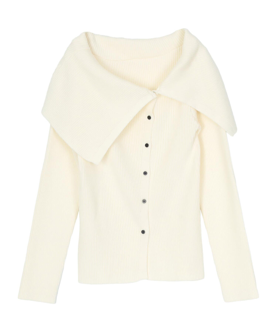 titivate「アシンメトリーオフショルダーニットトップス」|ニット・セーター|