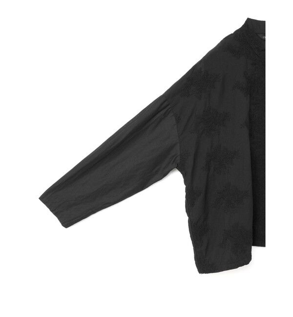 mizuiro ind「mizuiro ind レーススタンドカラーワイドシャツ」|シャツ・ブラウス|