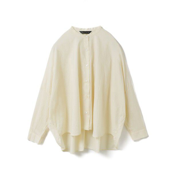 mizuiro ind「mizuiro ind バックギャザーワイドシャツ」|シャツ・ブラウス|ライトアイボリー