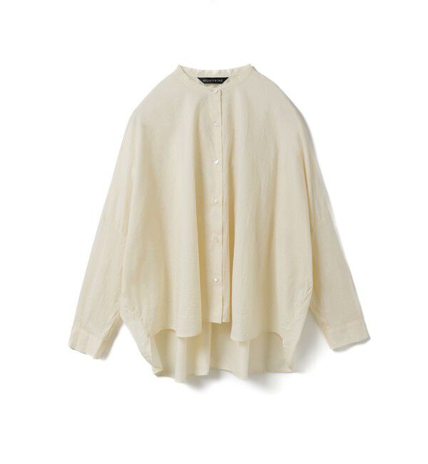 mizuiro ind「mizuiro ind バックギャザーワイドシャツ」|シャツ・ブラウス|アイボリー