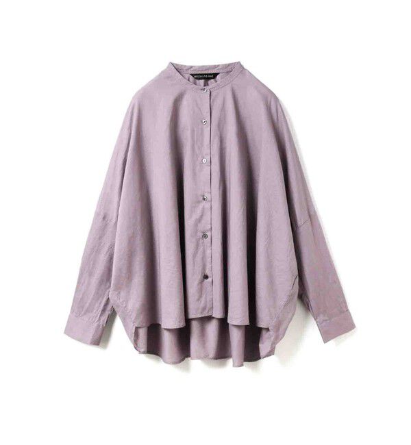 mizuiro ind「mizuiro ind バックギャザーワイドシャツ」|シャツ・ブラウス|パープルグレー