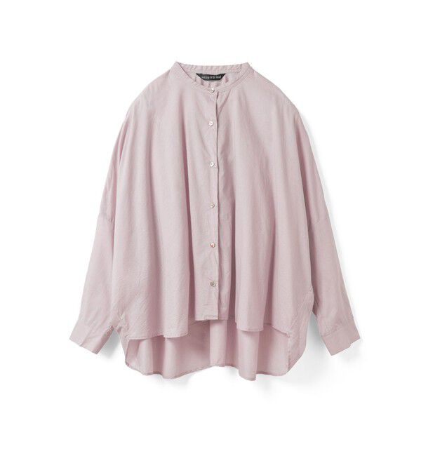 mizuiro ind「mizuiro ind バックギャザーワイドシャツ」|シャツ・ブラウス|スモークピンク