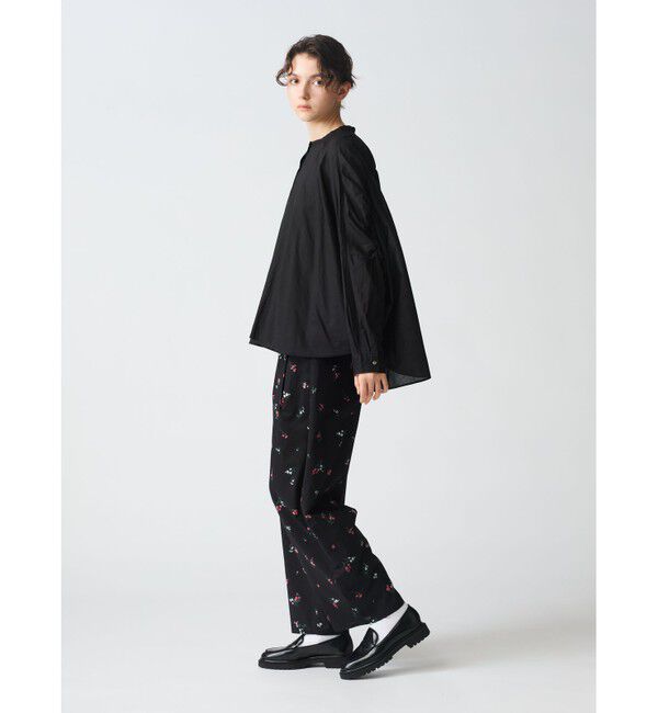 mizuiro ind「mizuiro ind バックギャザーワイドシャツ」|シャツ・ブラウス|