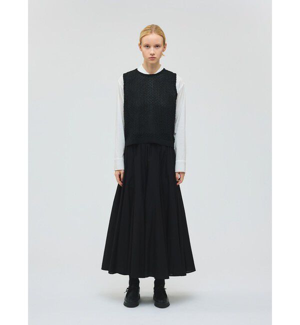 mizuiro ind「mizuiro ind ピンタックカラーシャツ」|シャツ・ブラウス|