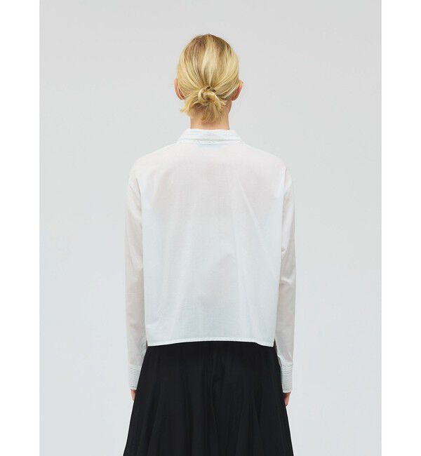 mizuiro ind「mizuiro ind ピンタックカラーシャツ」|シャツ・ブラウス|