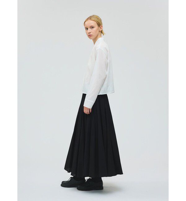 mizuiro ind「mizuiro ind ピンタックカラーシャツ」|シャツ・ブラウス|