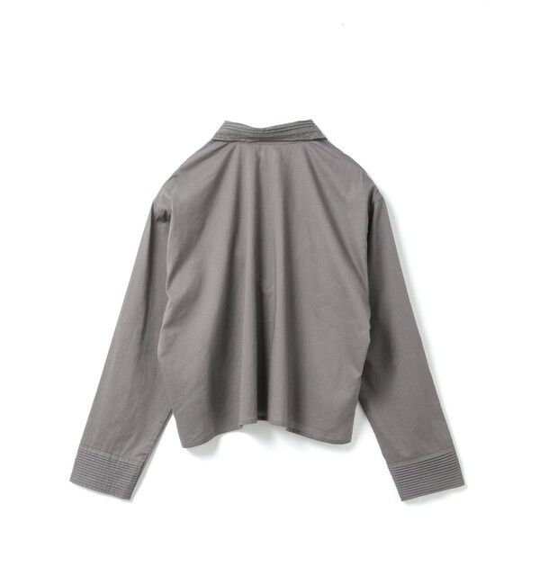 mizuiro ind「mizuiro ind ピンタックカラーシャツ」|シャツ・ブラウス|