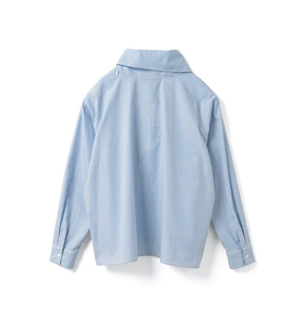 mizuiro ind「mizuiro ind ストライプスカーフカラーシャツ」|シャツ・ブラウス|