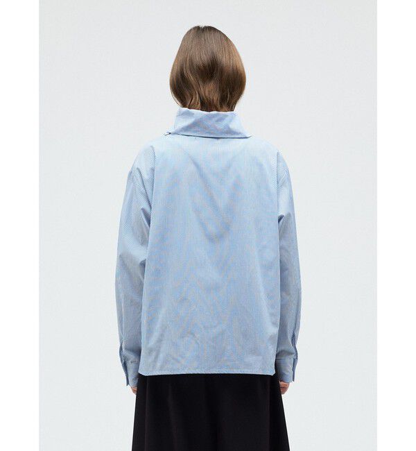 mizuiro ind「mizuiro ind ストライプスカーフカラーシャツ」|シャツ・ブラウス|