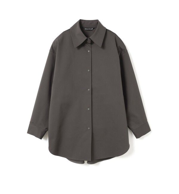 mizuiro ind「mizuiro ind ダブルクロスワイドシャツブルゾン」|その他|ダークグレー