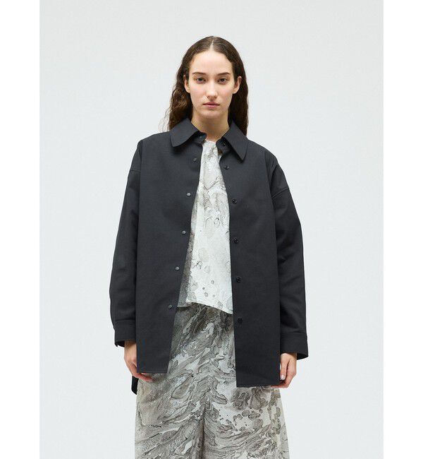 mizuiro ind「mizuiro ind ダブルクロスワイドシャツブルゾン」|その他|