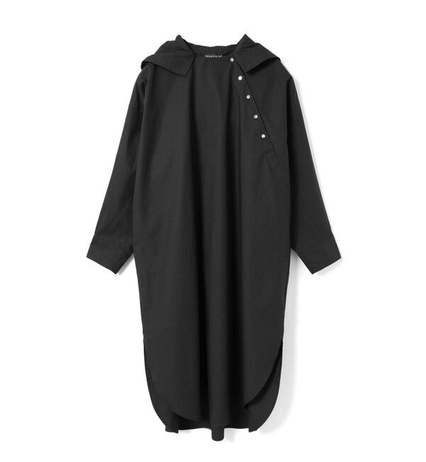 mizuiro ind「mizuiro ind フード付きワンピース」|ワンピース|ブラック