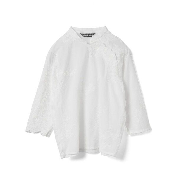 mizuiro ind「mizuiro ind レースシノワズリシャツ」|シャツ・ブラウス|